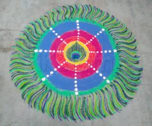 Rangoli: My sanskar bharathi rangoli!